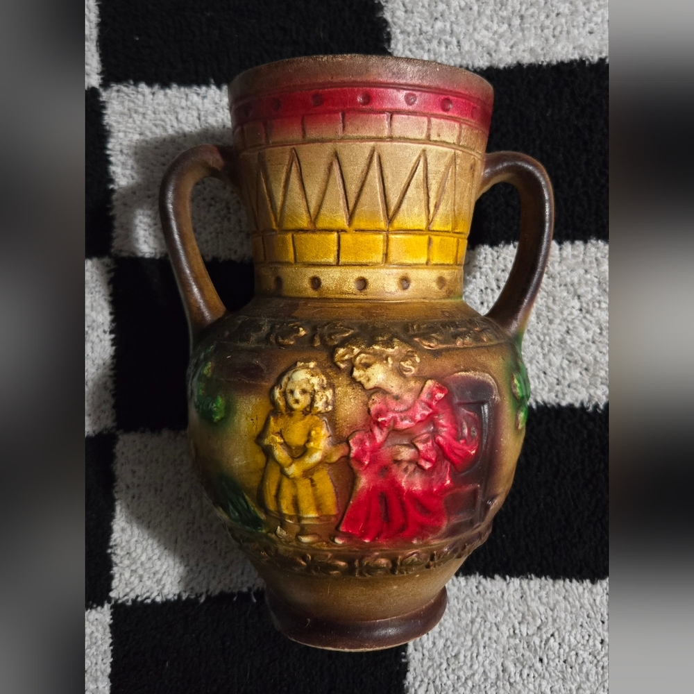 vintage Norleans ceramic double-handled vase or jug made in Japan 1960's